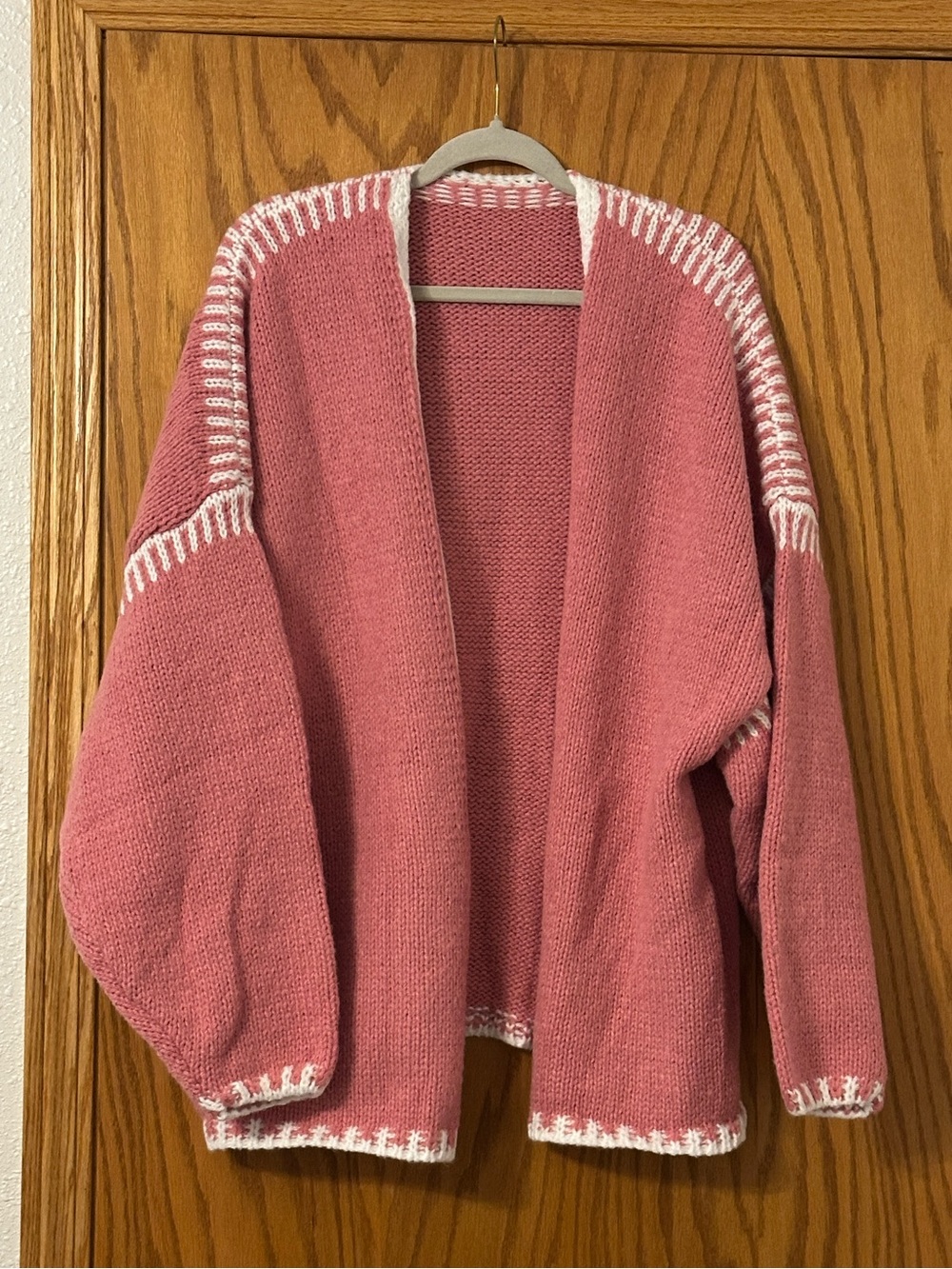 Pink Open-Front Women's Knit Cardigan Sweater - NWOT - Size XL - Picture 2 of 10